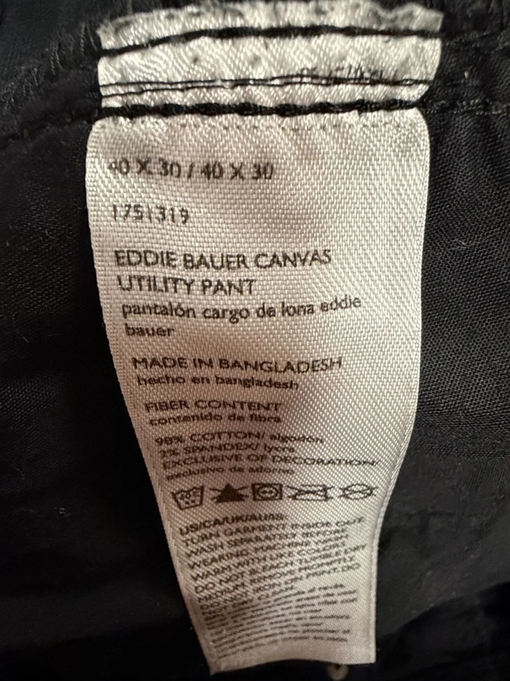 Eddie Bauer Black Utility Pocket‎ Pants